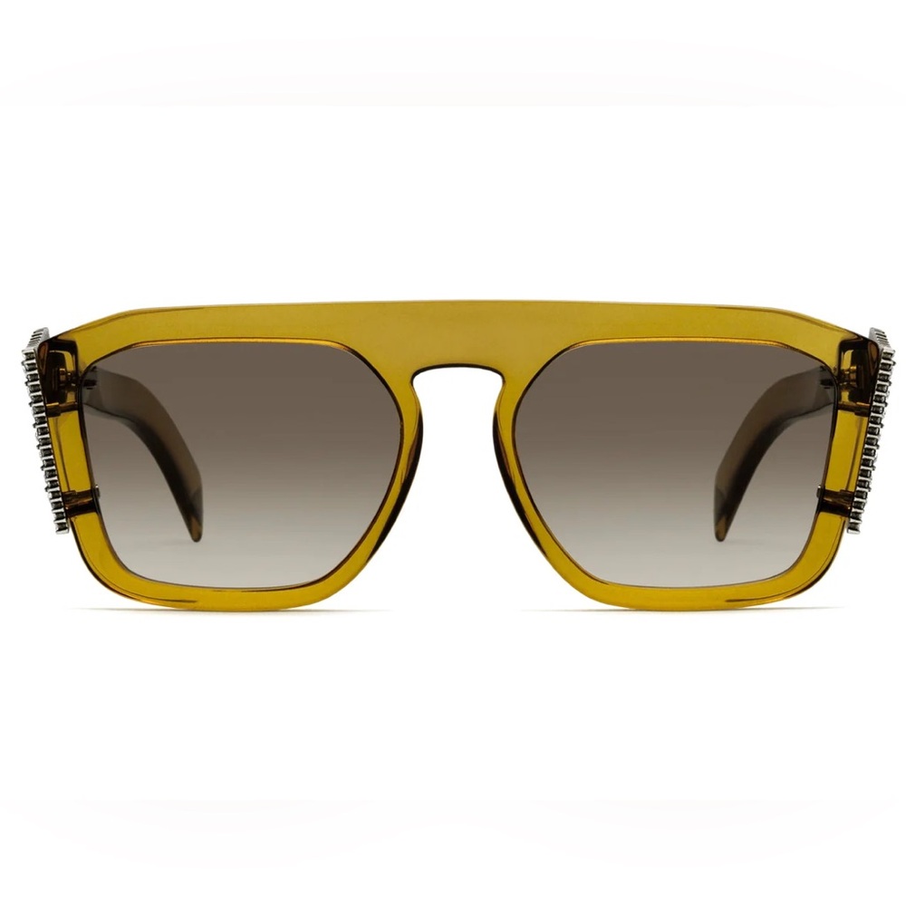 Fendi Amber Sunglasses with Embellished Detail! NWT WITH CASE - Picture 3 of 5